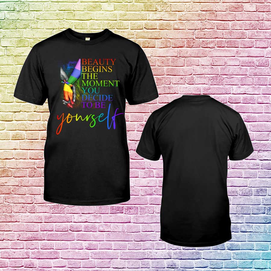 Gay Pride Gifts, Equality Shirt, Lesbian Couple Shirts, You Decide To Be Yourself, Pride Shirt