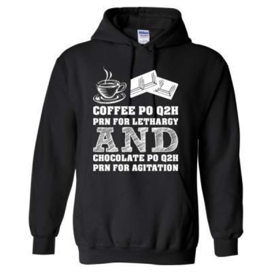 AGR Coffee PO Q2H PRN For Lethargy And Chocolate PO Q2H PRN For Agitation – Heavy Blend™ Hooded Sweatshirt