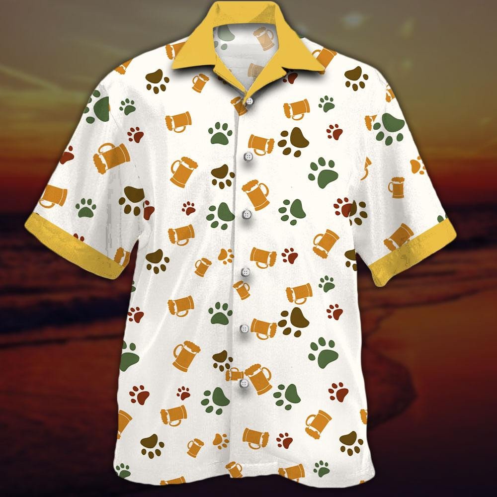 Dog With Beer Hawaii Shirt Unisex Adult Ha5674