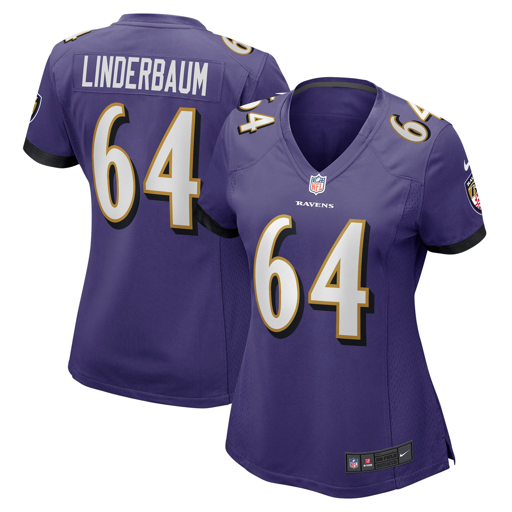 Tyler Linderbaum Baltimore Ravens Womens Player Game Jersey – Purple NFL