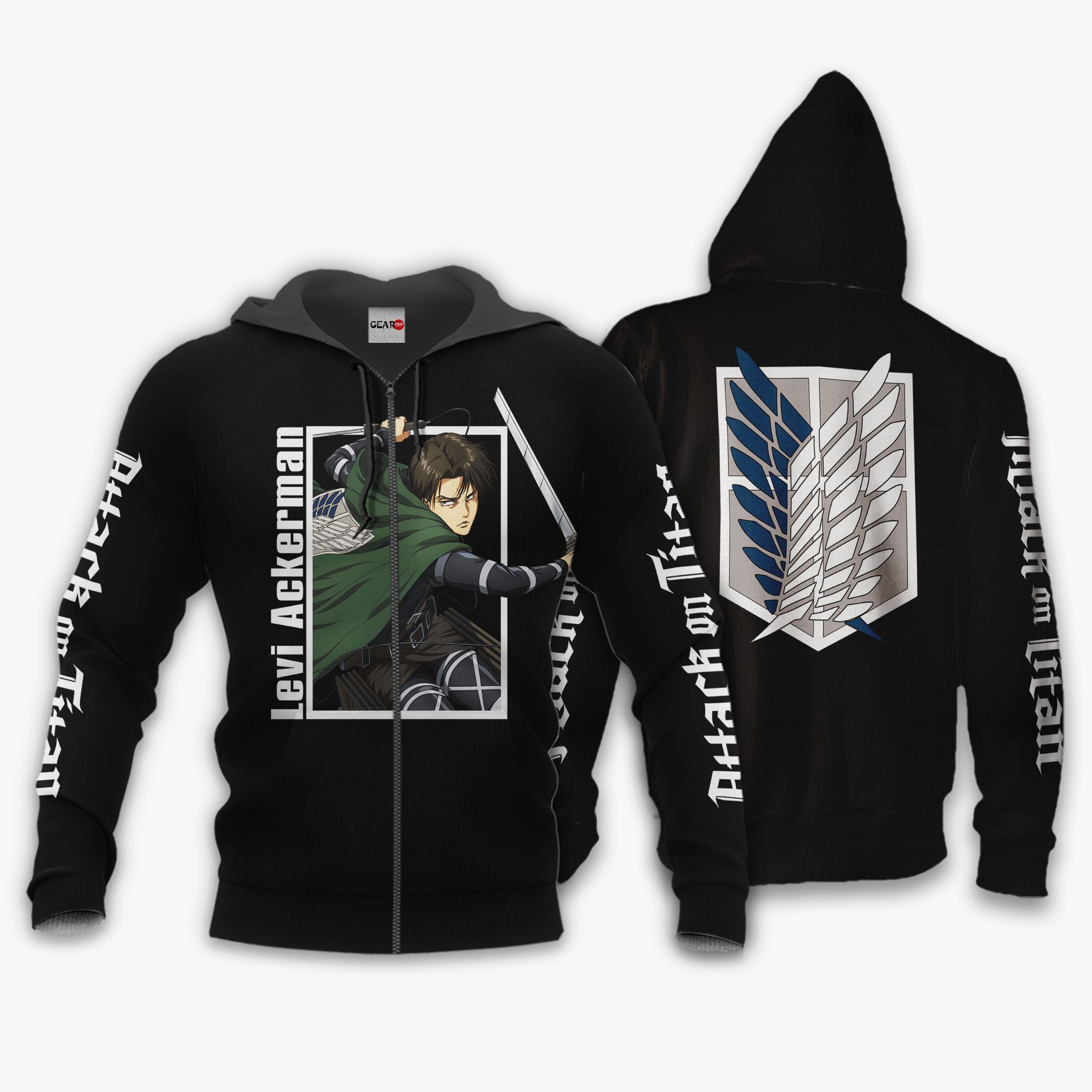 Levi Ackerman Hoodie Attack On Titan Anime Shirts Jacket