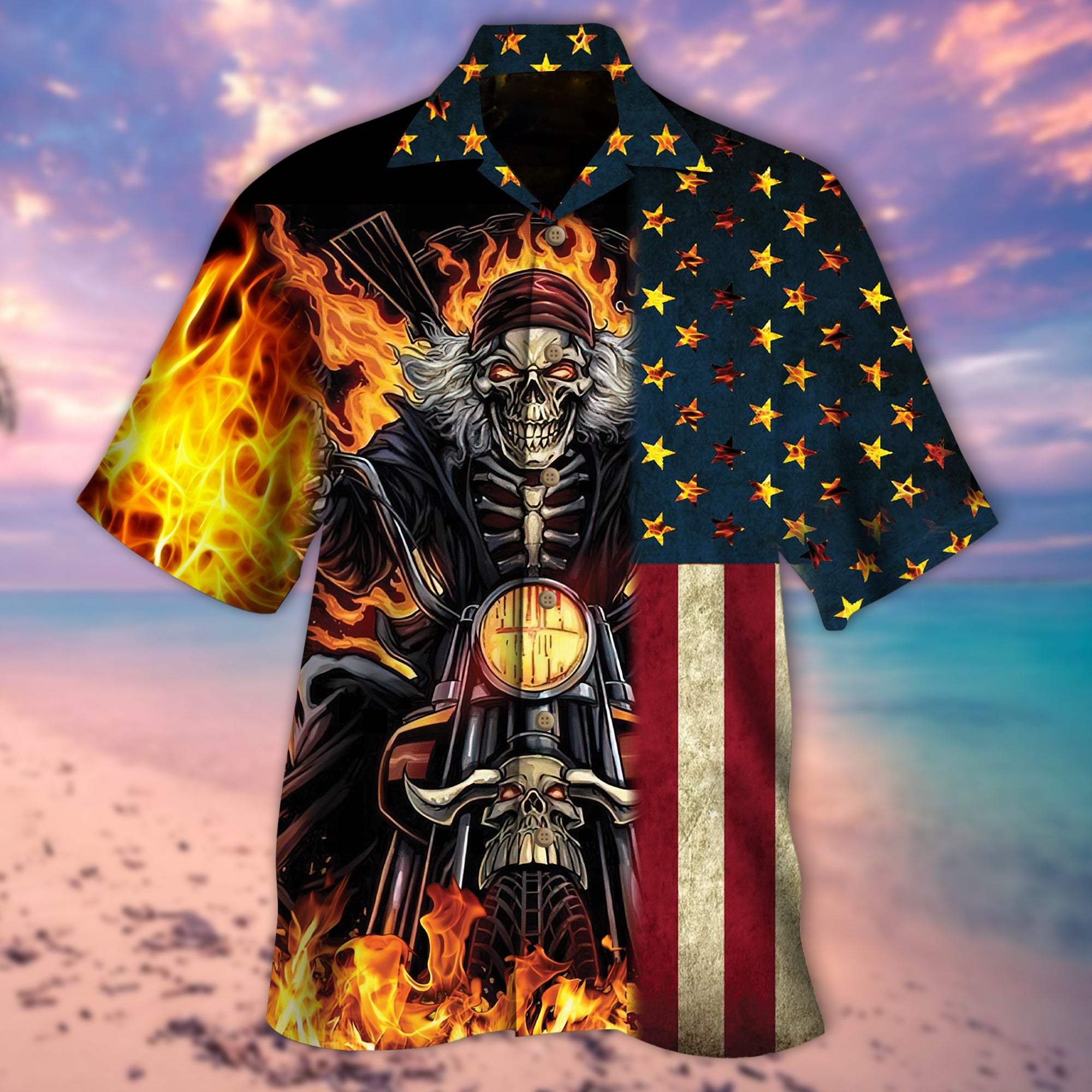 Biker Skull America Hawaii Lover Hawaii Shirt For Men Women Ha92955