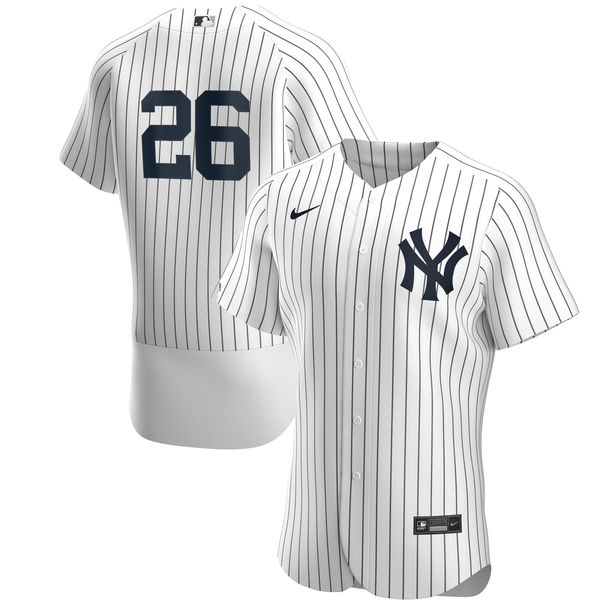 DJ LeMahieu New York Yankees Home Authentic Player Jersey – White/Navy