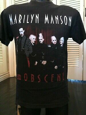 Vintage Marilyn Manson The Mobscene Tour Shirt   Goth Rock 4340