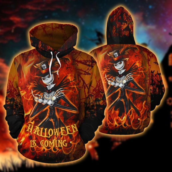Jack Skellington Halloween 3D Graphic Unisex Hoodie