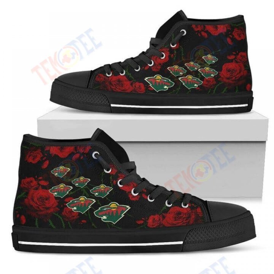 Mens Womens Lovely Rose Thorn Incredible Minnesota Wild High Top Shoes TMT404