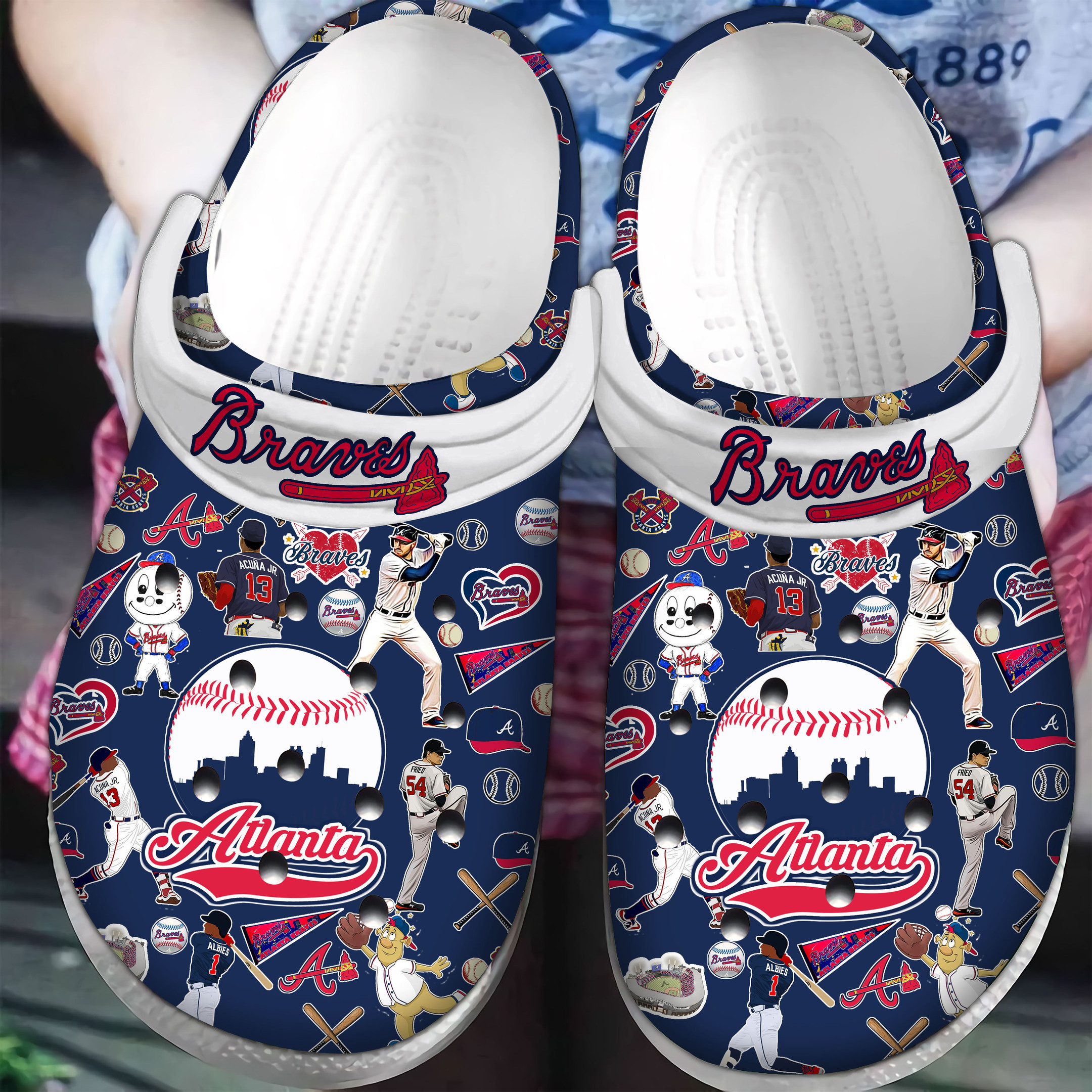 Atlanta Braves MLB Sport Crocss Crocband Clogs Shoes Comfortable For Men Women and Kids