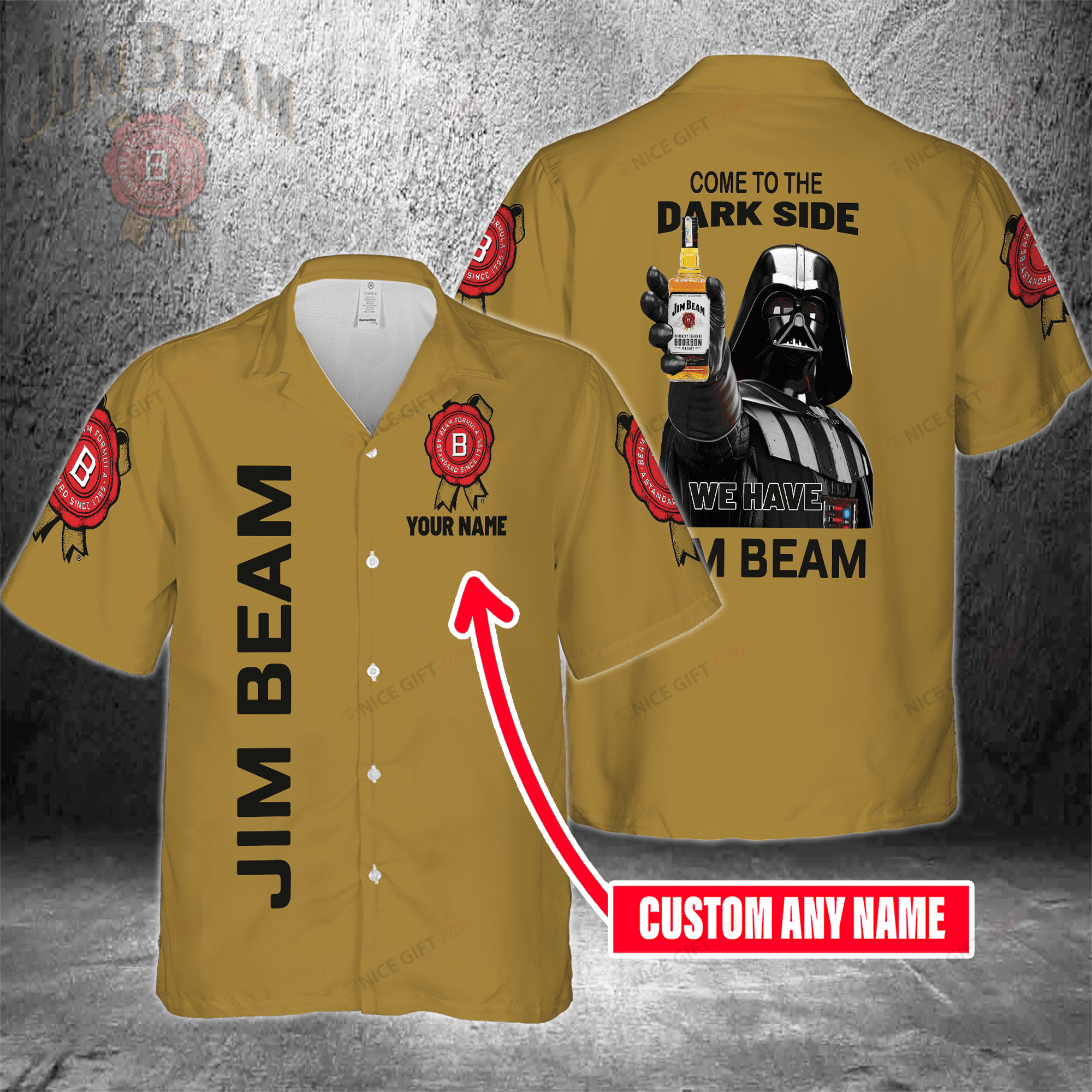 Come To The Dark Side We Have Jim Beam Custom Name Hawaiian Shirt 3Hs-M6S8