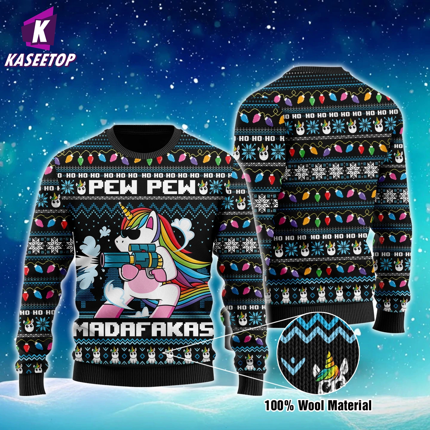 Unicorn Pew Madafakas Unisex Pullovers Ugly Wool Sweater Jumper Tops 3D Print Men’s Knitting Clothing Sweatshirt Casual Shirt alx