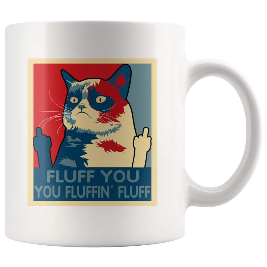 Retro Fluff You You Fluffin’ Fluff Cat Kitten mugs cup coffee