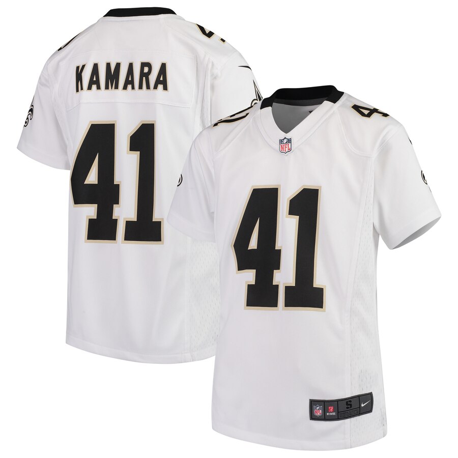 Alvin Kamara New Orleans Saints Nike Youth 2018 Game Jersey – White