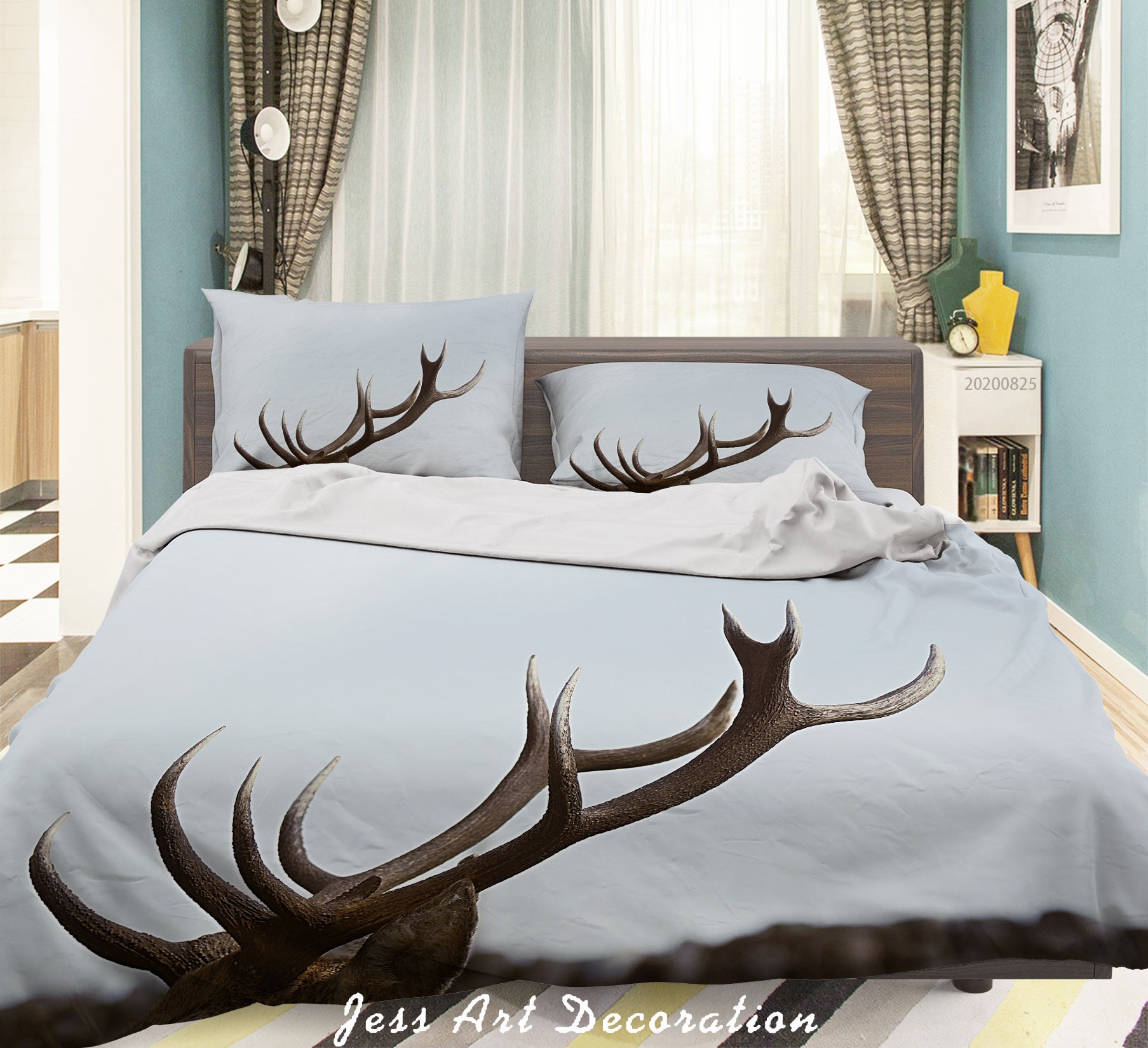 3D Nature Animal Antler Quilt Cover Set Bedding Set Duvet Cover Pillowcases Wj 3343