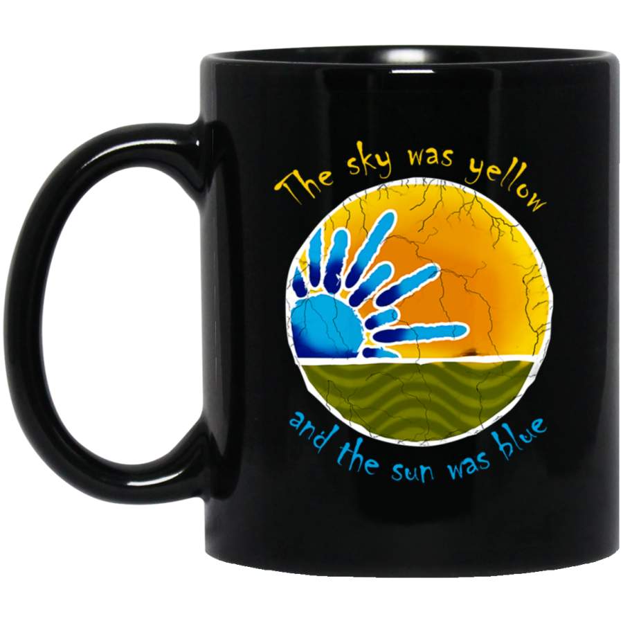 Sky Was Yellow Sun Was Blue – Scarlet Begonias Inspired Cotton (light) Black Mug