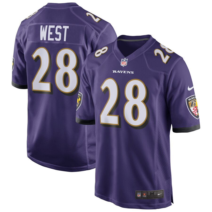 Terrance West Baltimore Ravens Nike Game Jersey – Purple