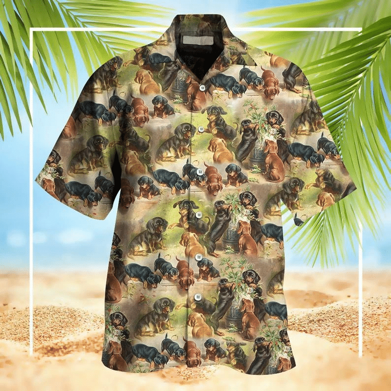 Dachshund Hawaii Shirt Unisex Adult Ha50818