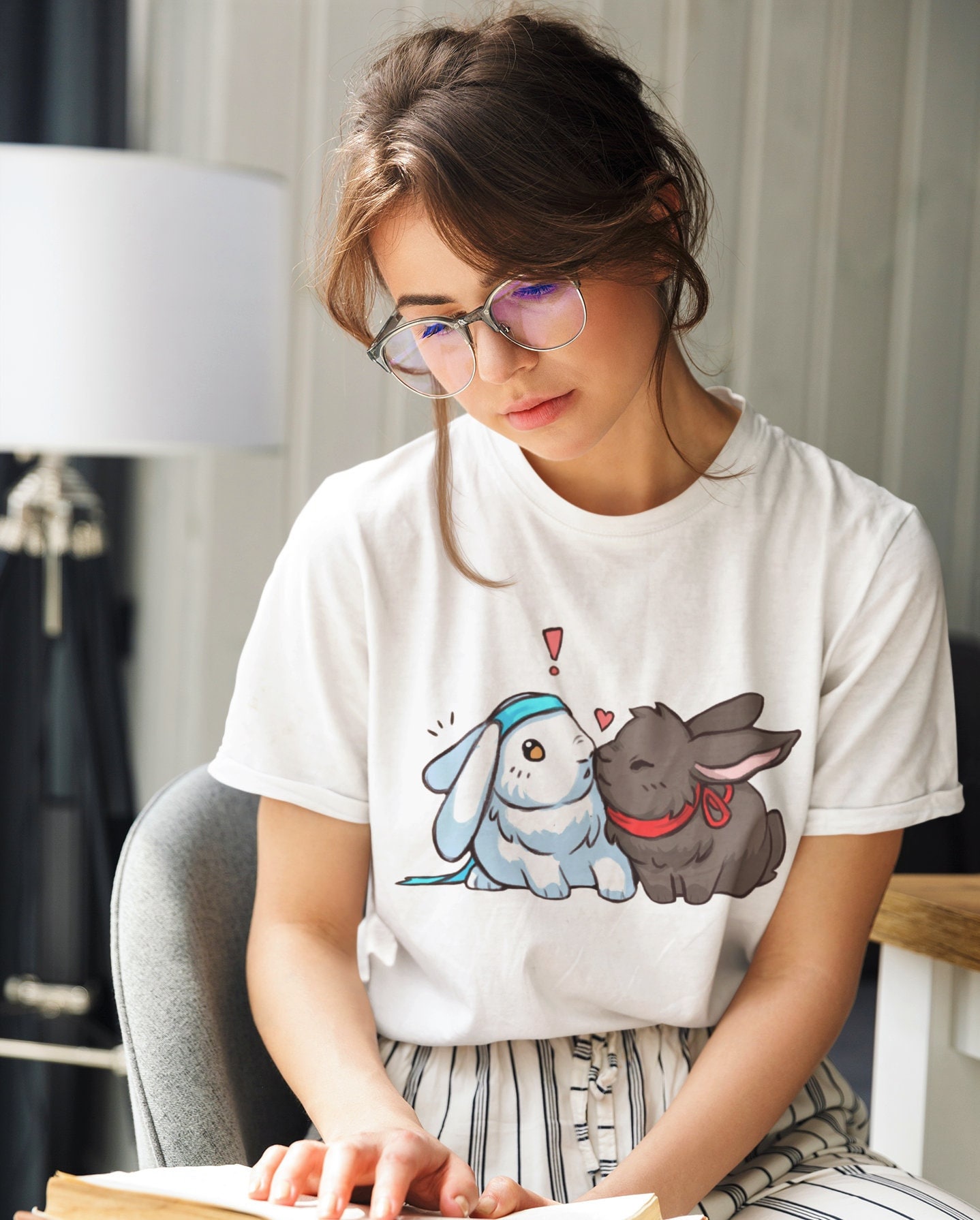 Wangxian Bunnies Shirt -mo dao zu shi shirt,mo dao zu shi tshirt,mo dao zu shi tee,anime shirt,anime tshirt,lan wangji tshirt,wangxian bunny