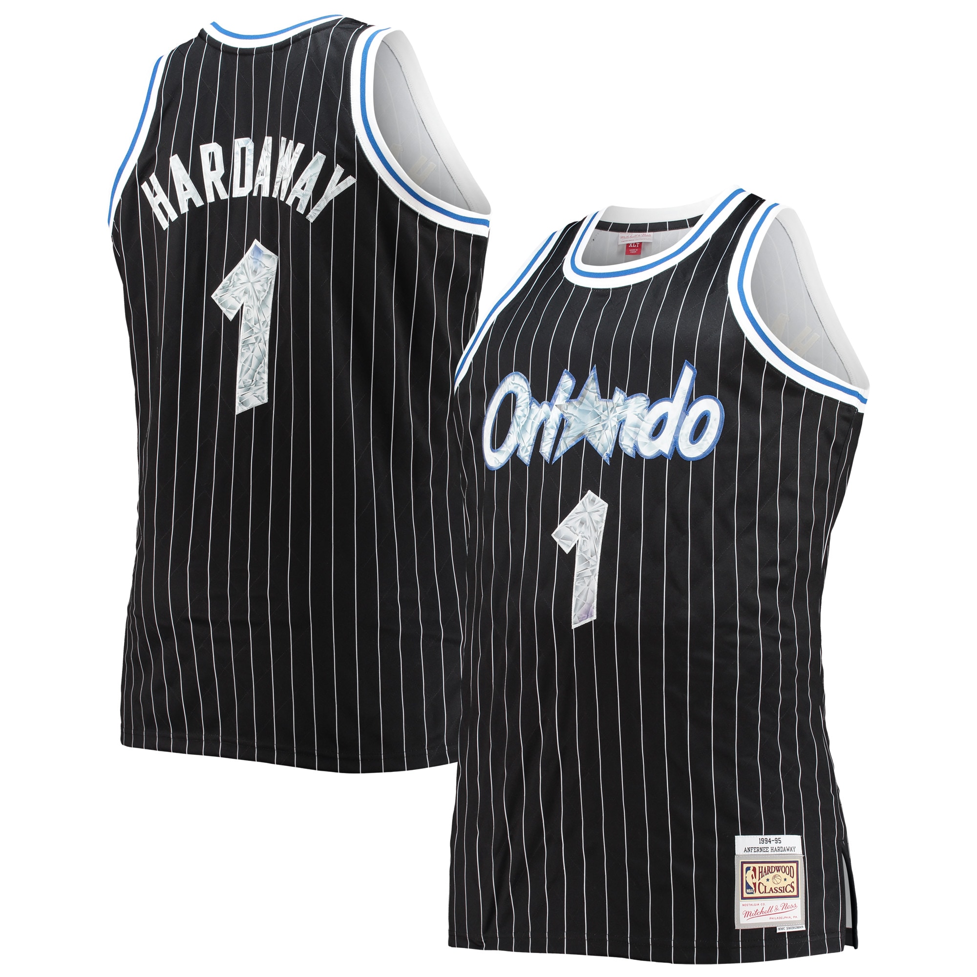 Penny Hardaway Orlando Magic Mitchell & Ness Big & Tall 1994-95 NBA 75th Anniversary Diamond Swingman Jersey – Black