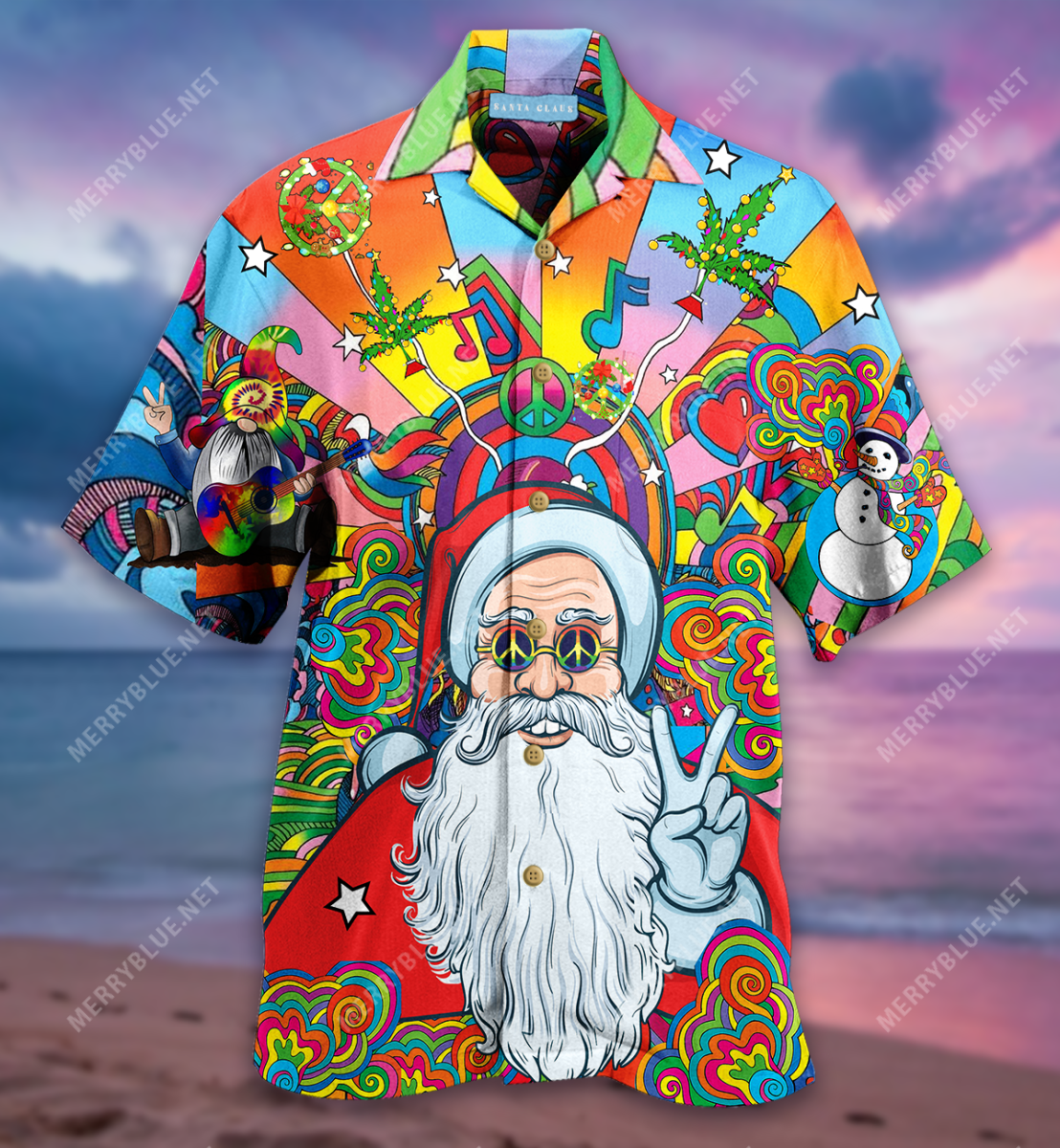 Merry Peacemas Santa Claus Unisex Hawaii Shirt Ha111074