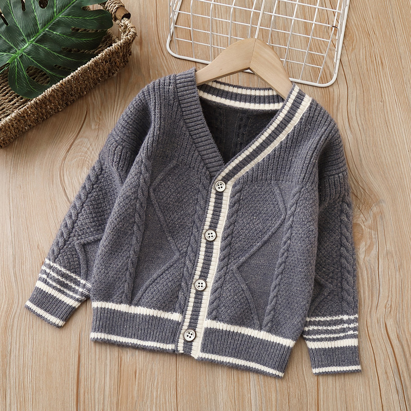 Boys Sweaters Spring Autumn For 2 3 4 5 6 7 Years Old Children Woolen Knitted Cardigan Sweater Jackets Baby Clothes Kids Coats alx