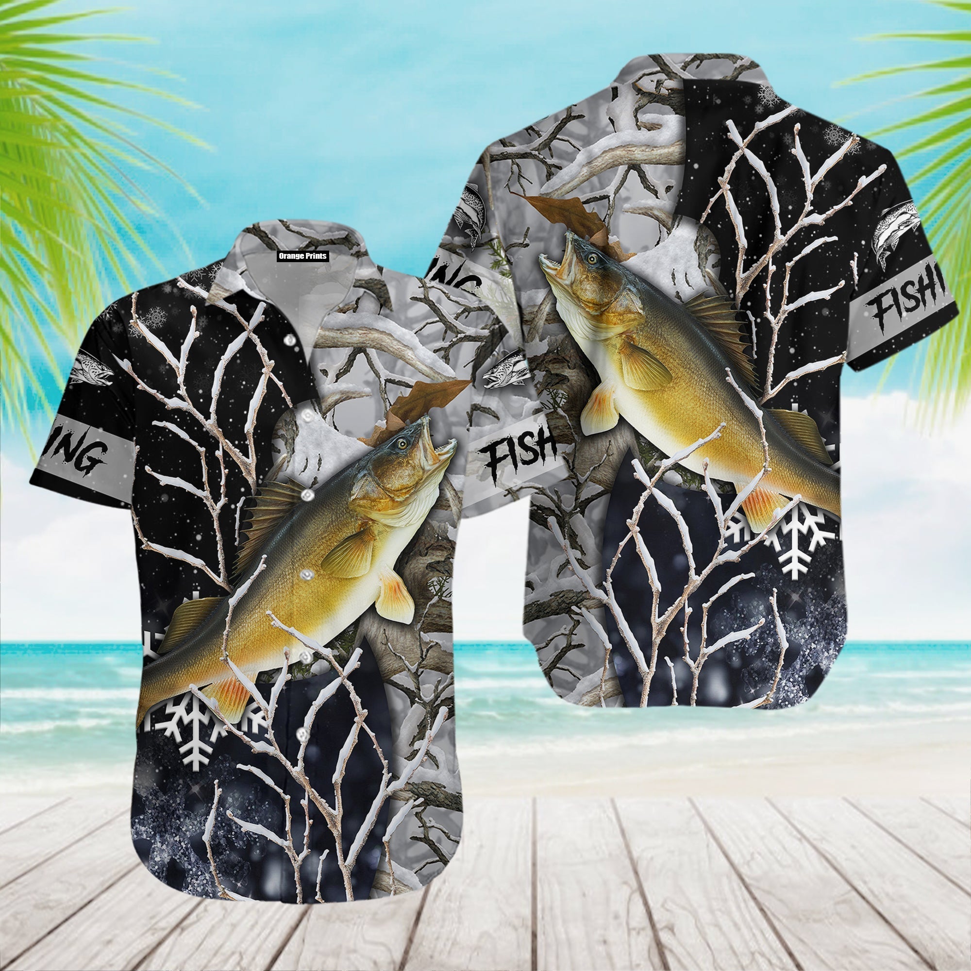 Walleye Ice Fishing Gear Hawaii Shirt For Men Women Adult Ha30538