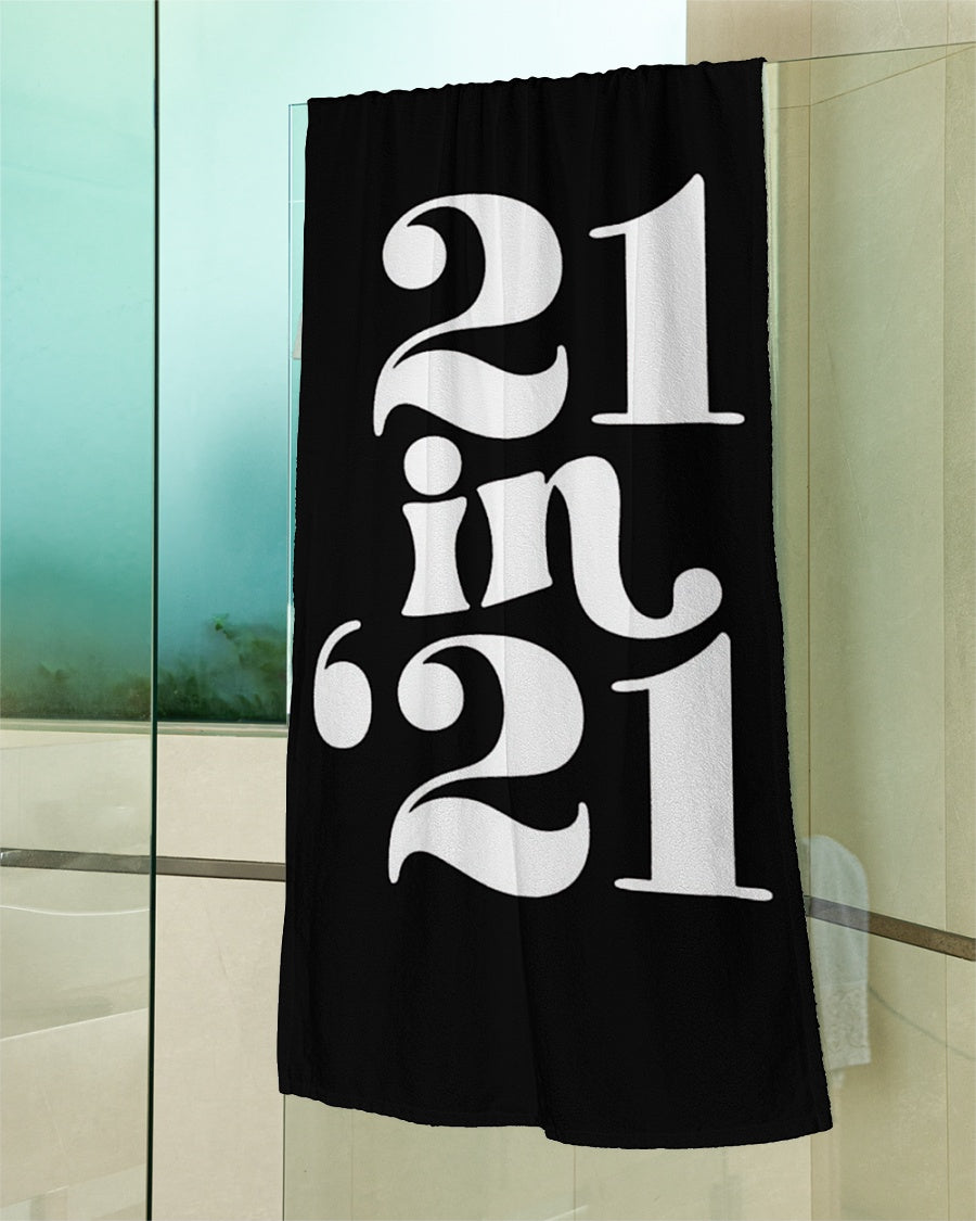 21 In 21 Beach Towels, Turning 21, 21St Birthday Towels, 21St Birthday Gift, Birthday Shirts