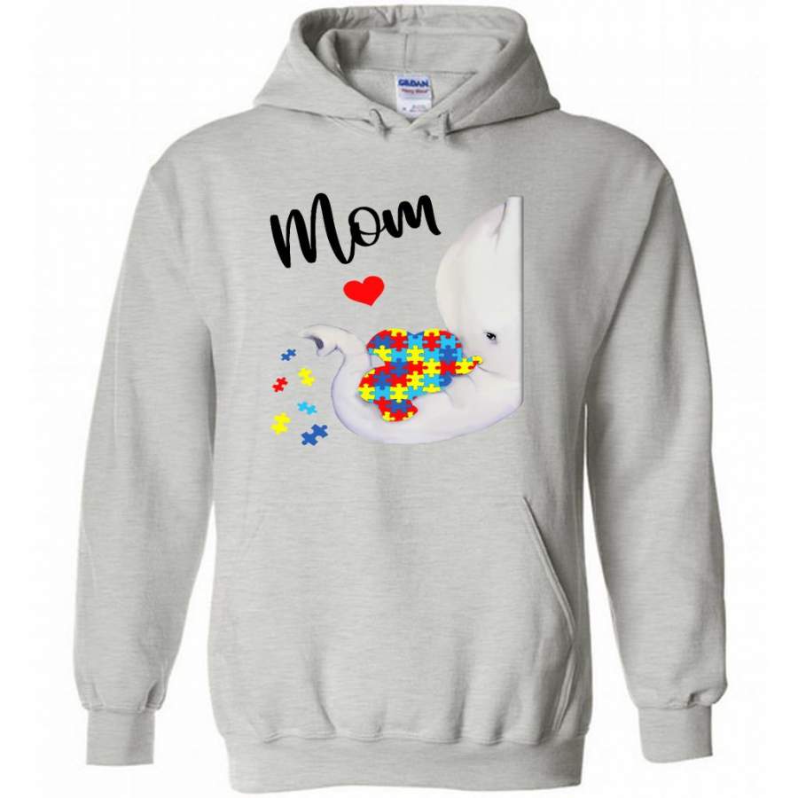 Autism Awareness Autism Elephant Mom (w) – Gildan Heavy Blend Hoodie