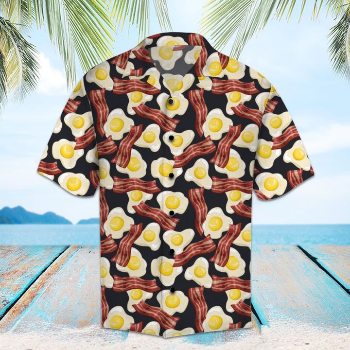 Amazing Bacon And Fried Eggs Hawaiian Shirt Summer Button Up For Men, Women, Couple