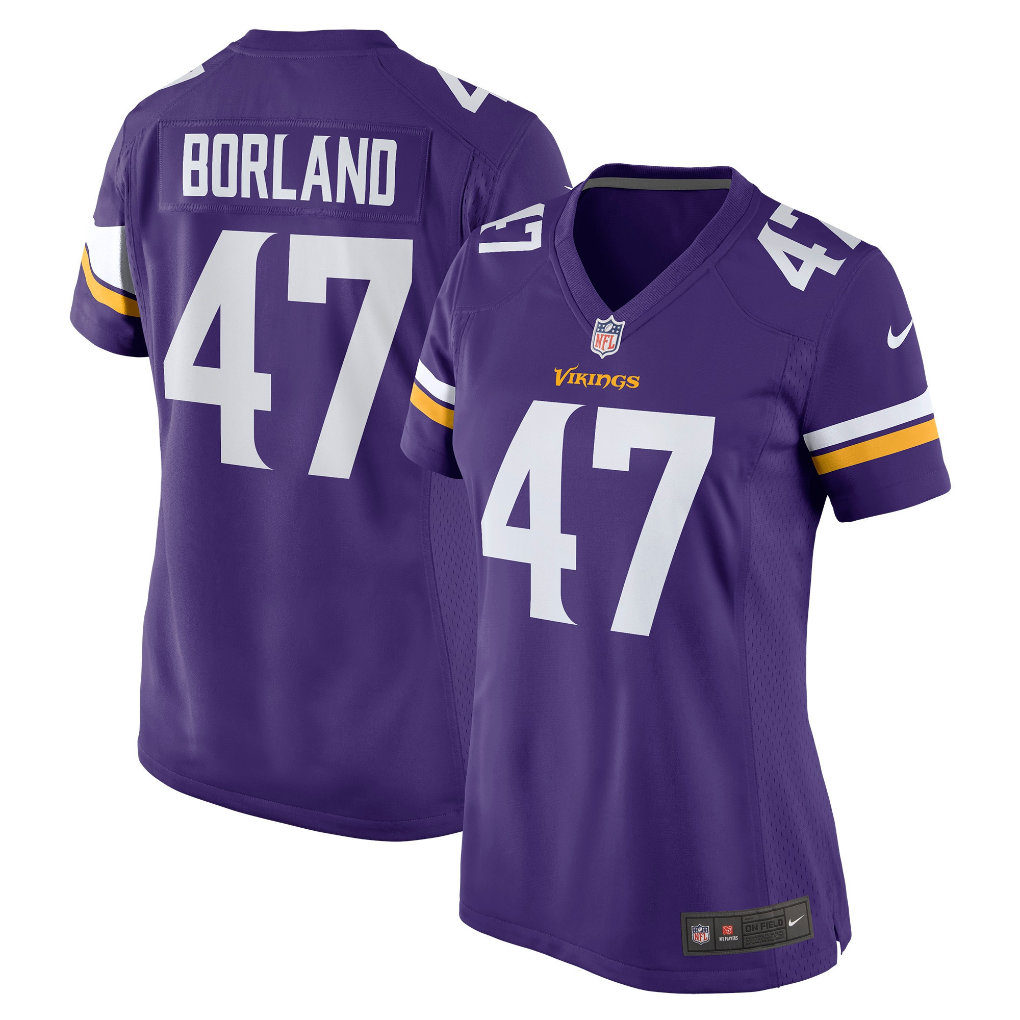 Tuf Borland Minnesota Vikings Womens Game Jersey – Purple NFL