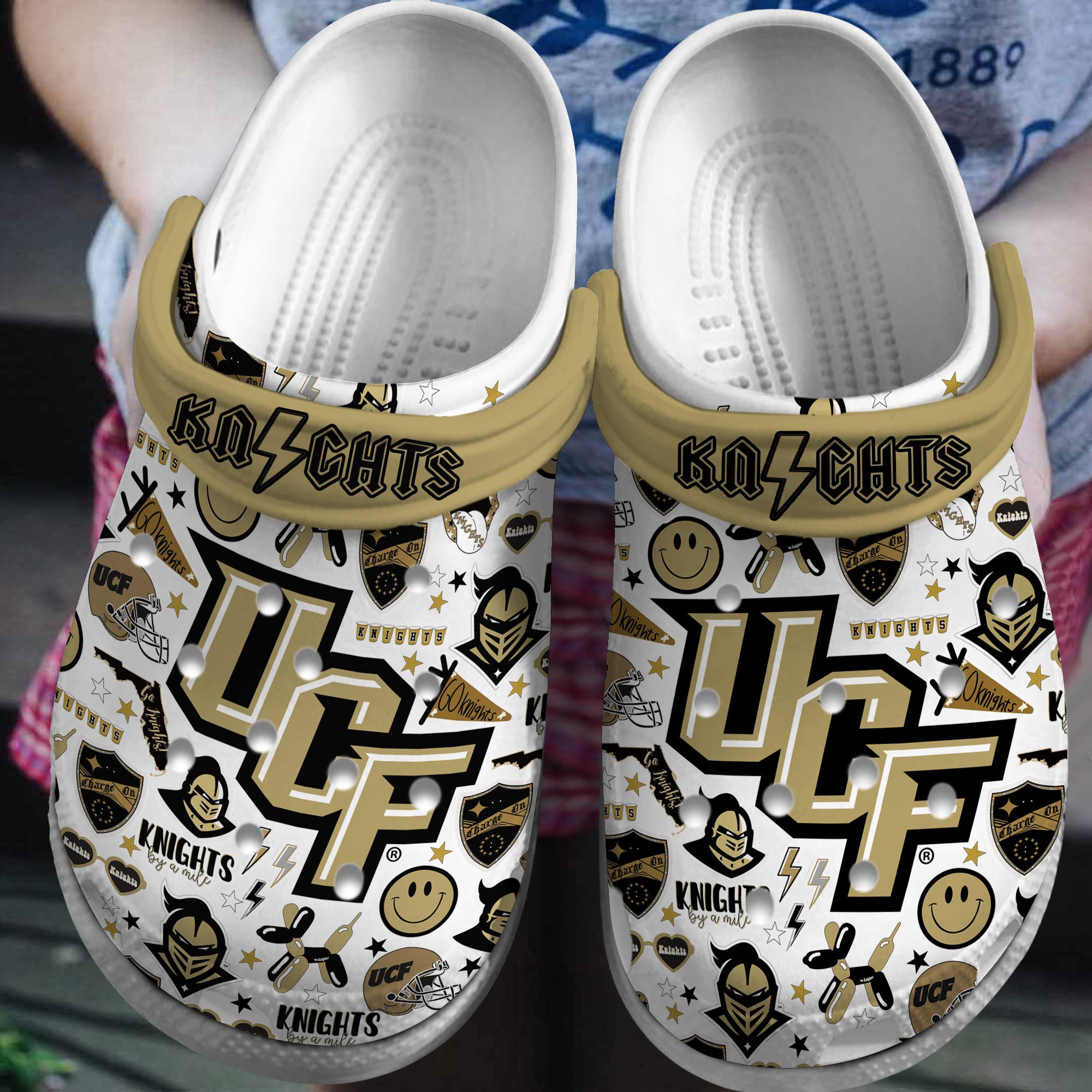 UCF Knights NCAA Sport Crocss Crocband Clogs Shoes Comfortable For Men Women and Kids