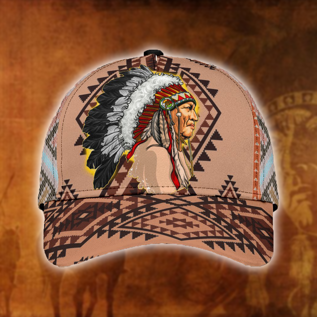 Native American Chief 3D Printed Cap 31072102.Ctn