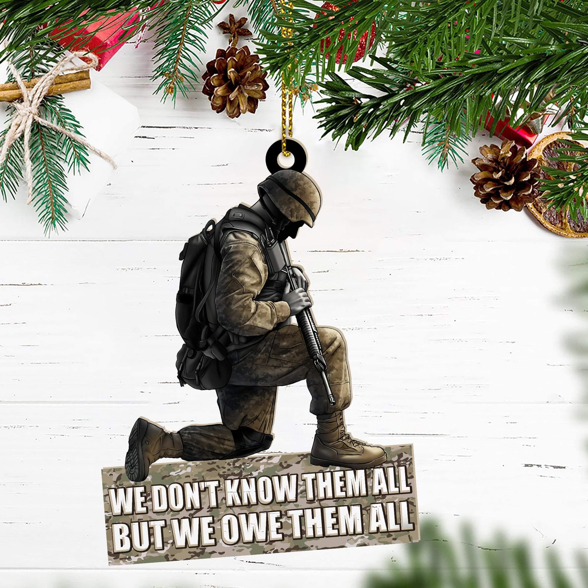 We Owe Them All Veteran 3D Ornament (Printed On Both Sides)