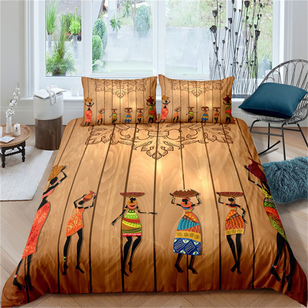 3D Beauty African Woman Duvet Cover Bedding Set Bedroom Set  Cover With Pillowcase Bedding Set King Size