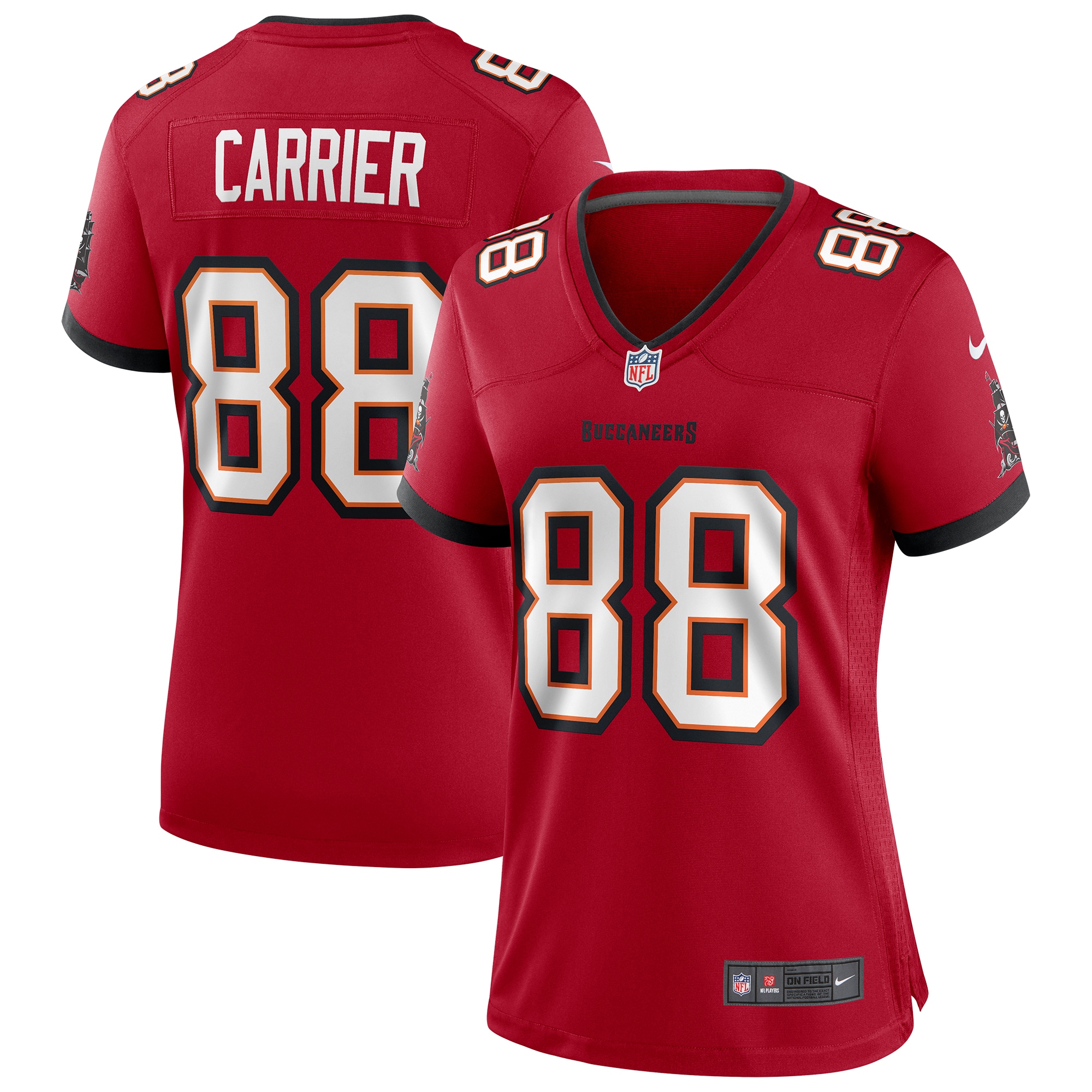 Women’s Tampa Bay Buccaneers Mark Carrier Red Game Retired Player Jersey