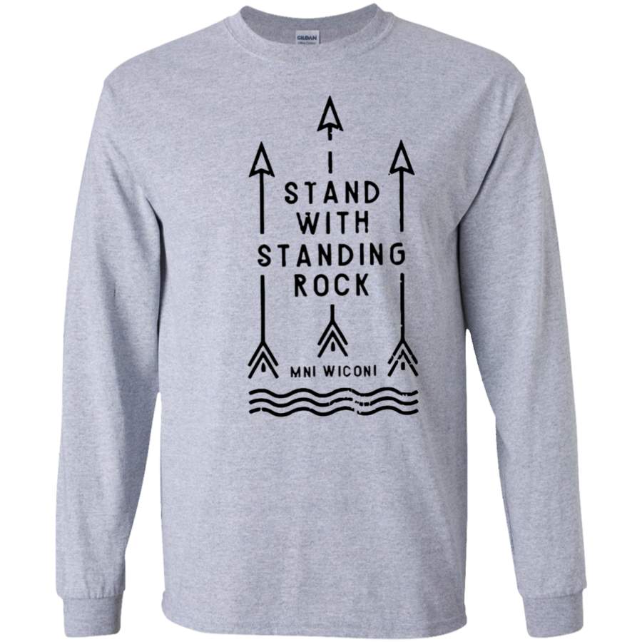 AGR Stand With Standing Rock Water Is Life MNI WICONI SWEATSHIRT Black