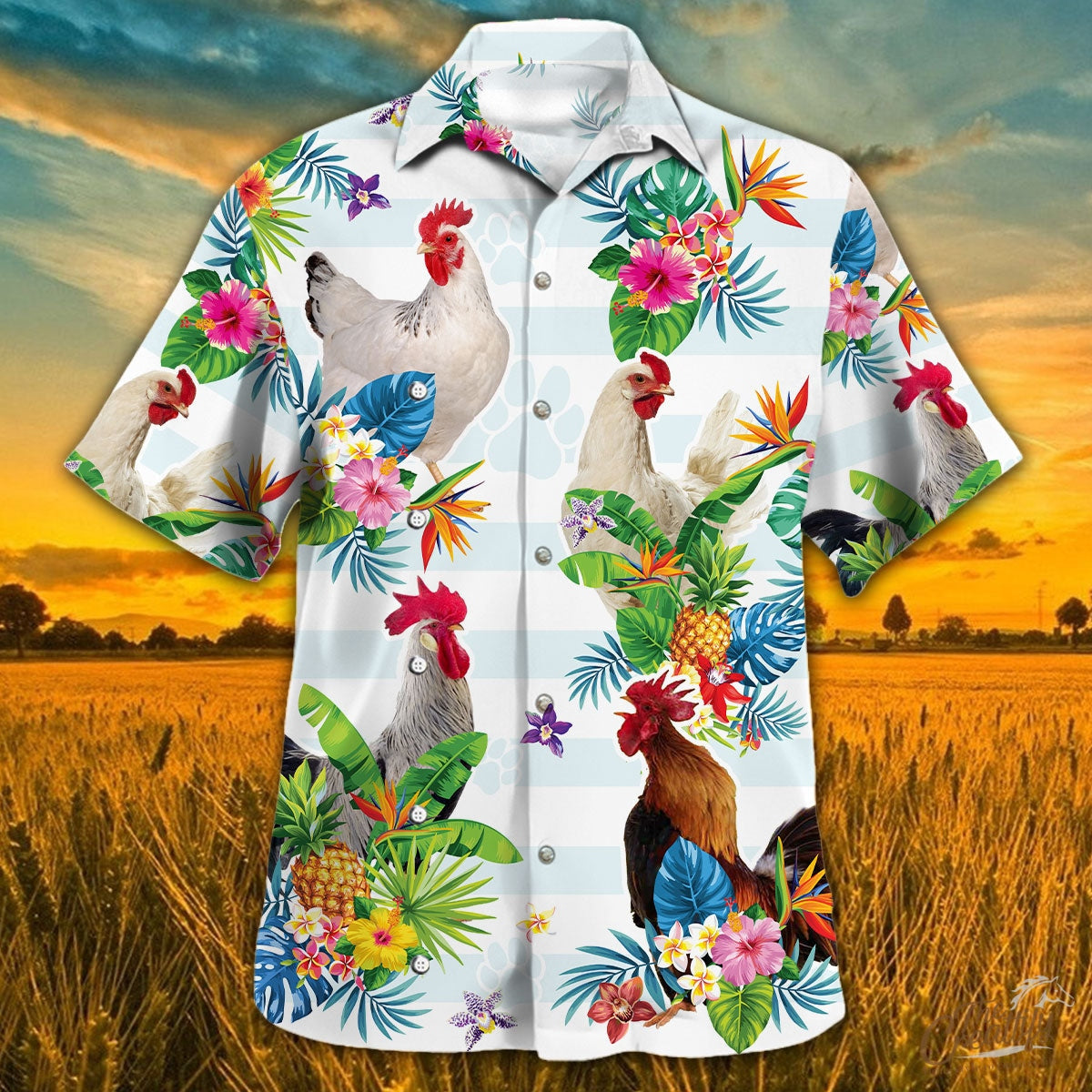 Chicken Tropical Flower Hawaii Lover Hawaii Shirt For Men Women Ha16960