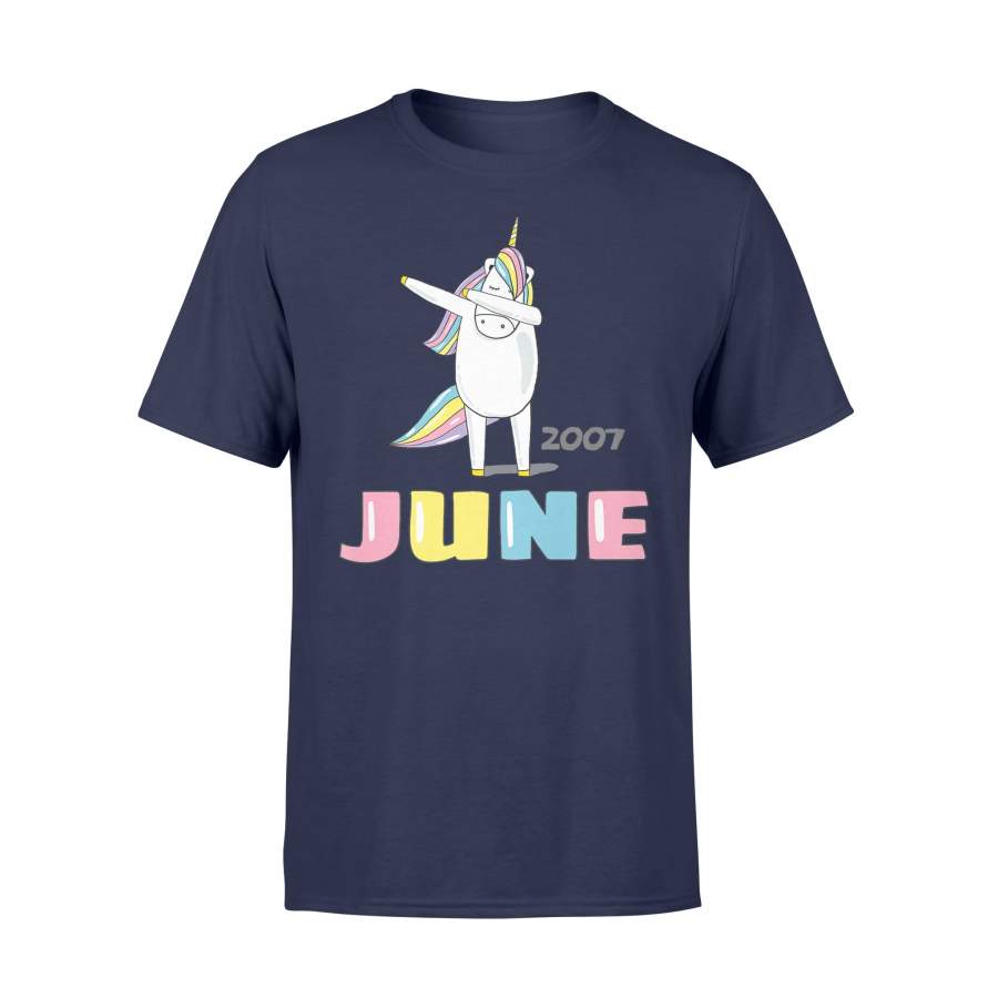 11th Birthday June B-Day 11 Year Old Dabbing Unicorn T Shirt