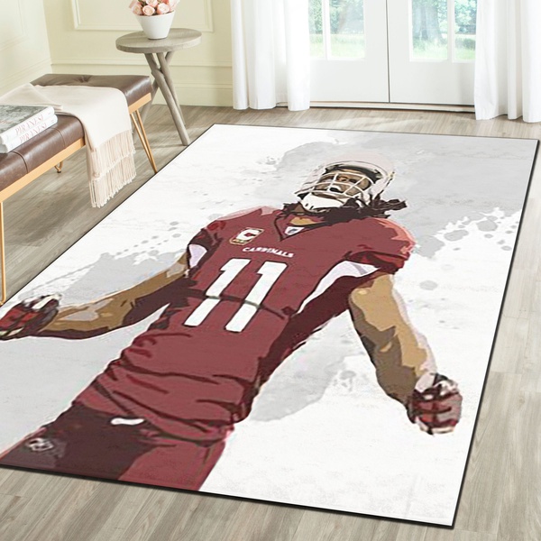 Arizona Cardinals Rug, Football Team Living Room Carpet, Sports Floor Decor