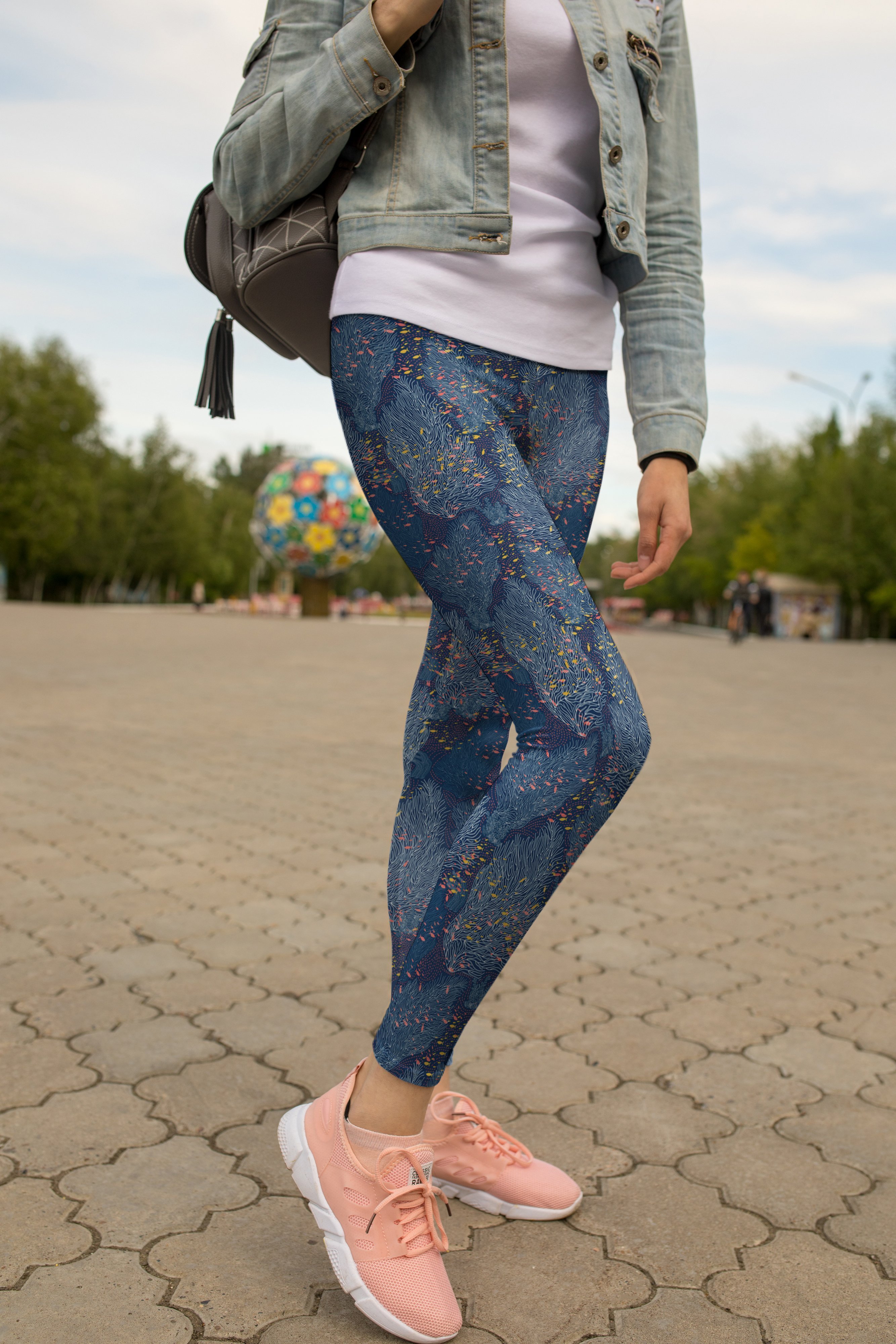 3D All Over Print Tree Coral Legging