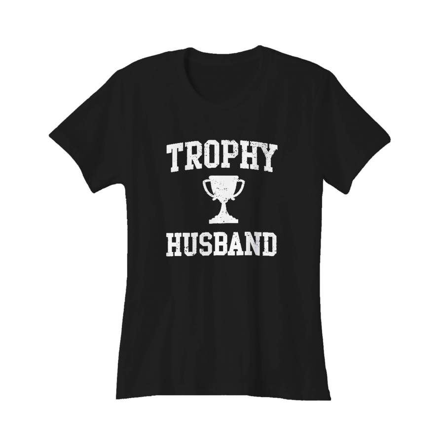 Trophy Husband Vintage Cup Wedding Marriage Women’s T-Shirt