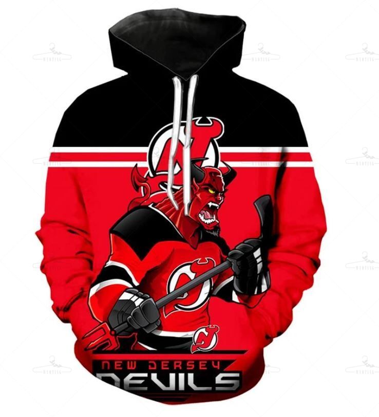 New Jersey Devils Hoodie 3D Ultra-Cool Long Sleeve Gift S