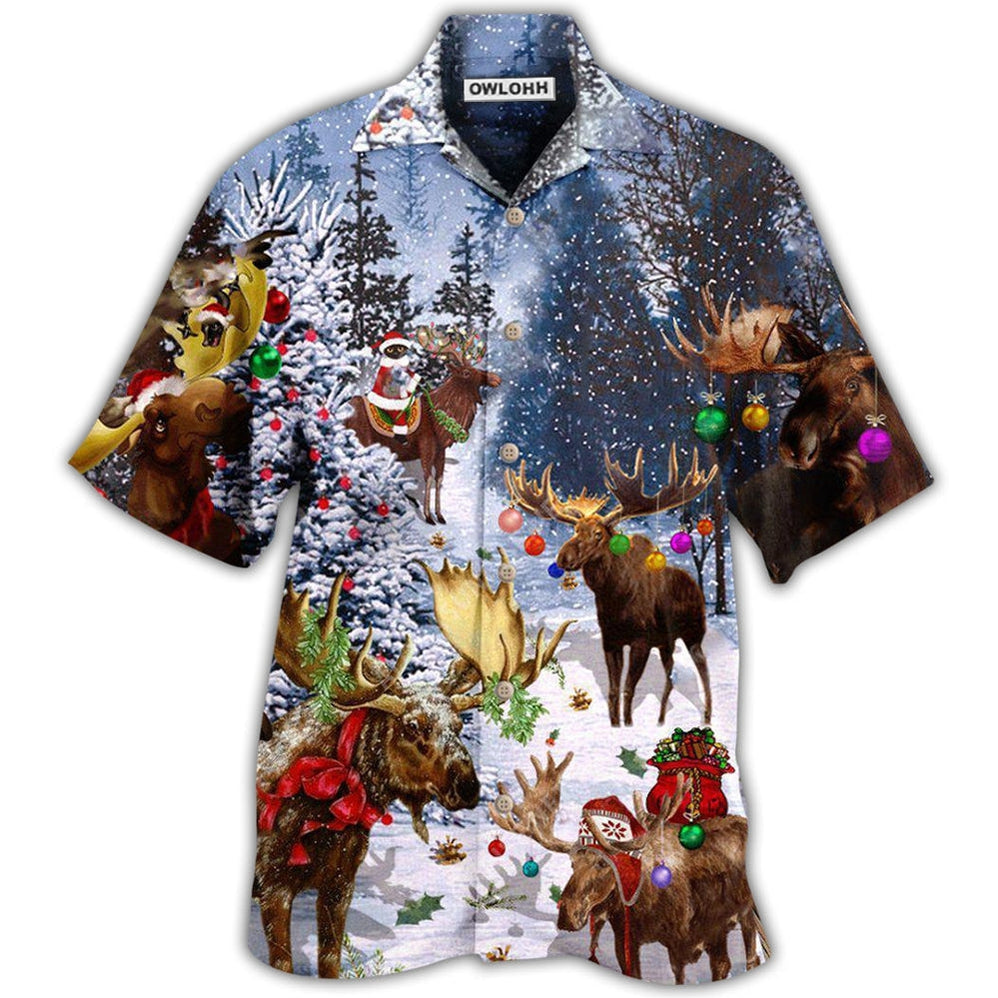 Christmas Merry Christ Moose Hawaii Shirt Ha37028