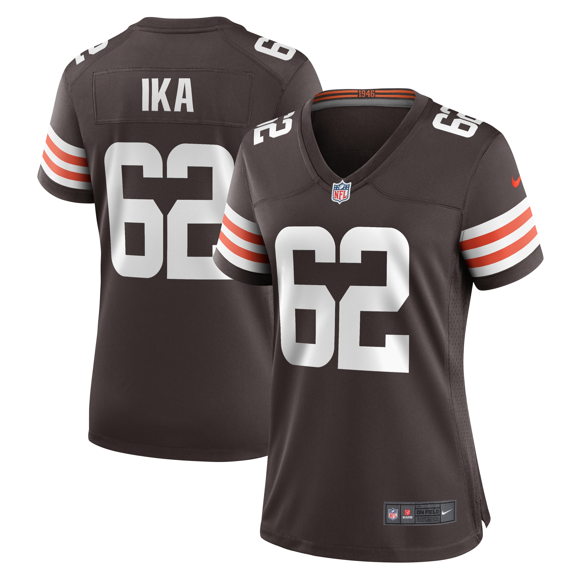 Women’s Cleveland Browns Siaki Ika  Brown Team Game Jersey