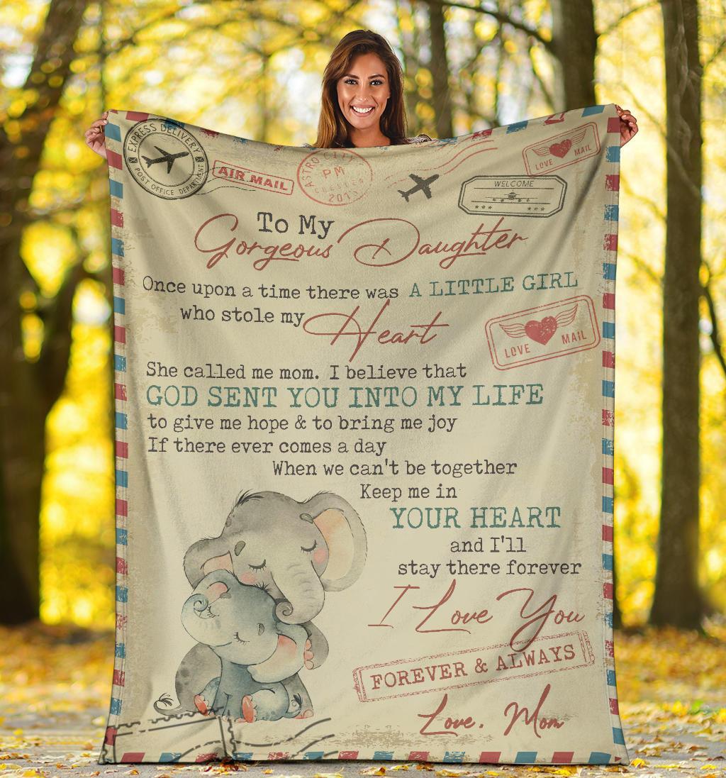 Elephant To My Beautiful Daughter, Gift For My Daughter- Once Upon A Time – Blanket