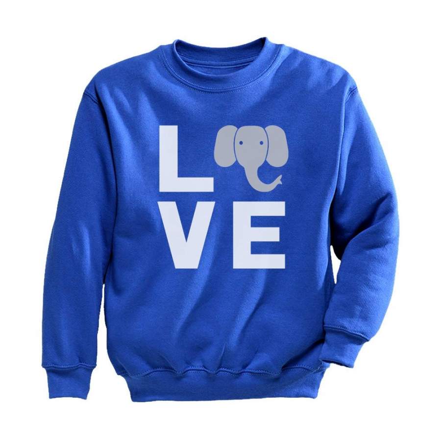 Love Elephants Be Kind To Elephants Animal Lover Youth Kids Sweatshirt