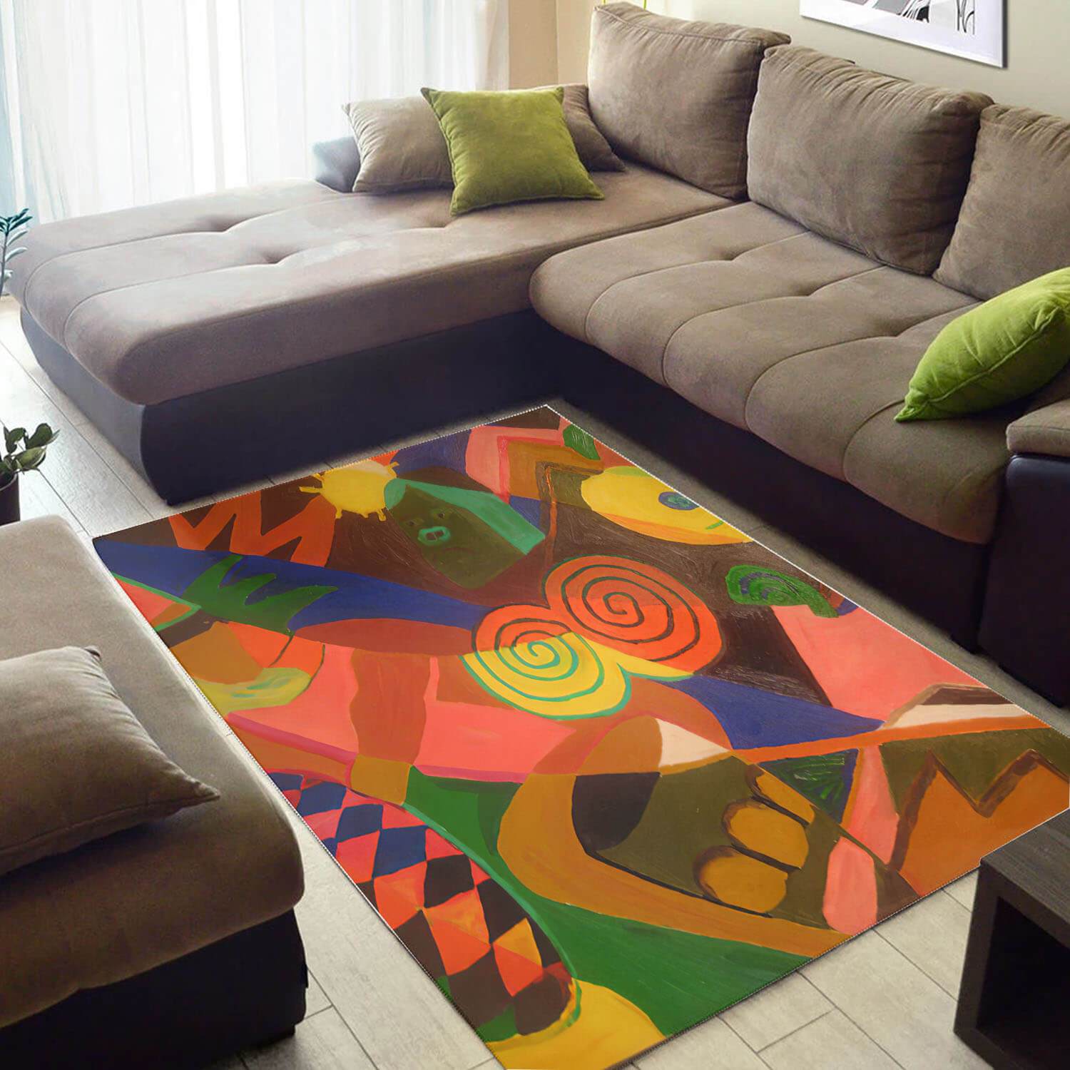 Inspired African Area Rug Graphic African American Black Art Afrocentric Art African Large Rug African Inspired Living Room WBG3094