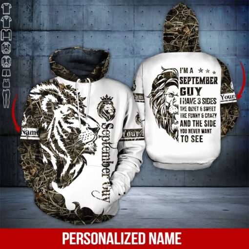 September Guy Lion Custom Name 3D All Over Print | For Men & Women | Adult | Cn4069