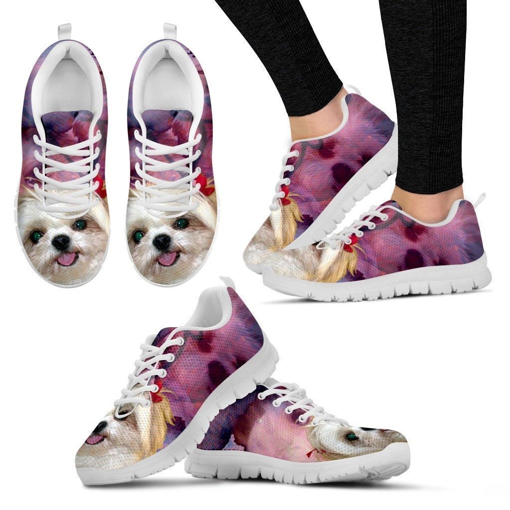 Shih Tzu Cute Puppy Sneakers Running, Sneaker Personalized Shoes Custom Name, Text For Women, Men