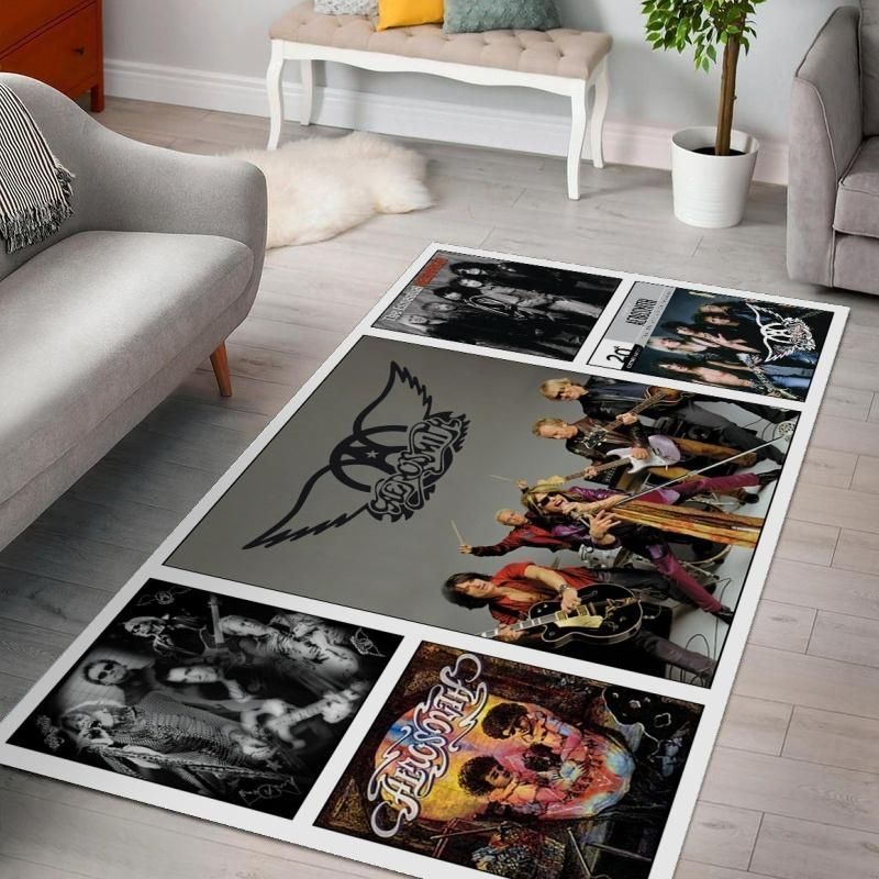 Aerosmith Ver 4 Living Room Music Band Area Rugs Kitchen Rug Us Gift Decor Area Rug For Living Room Bedroom Rug Home Decor