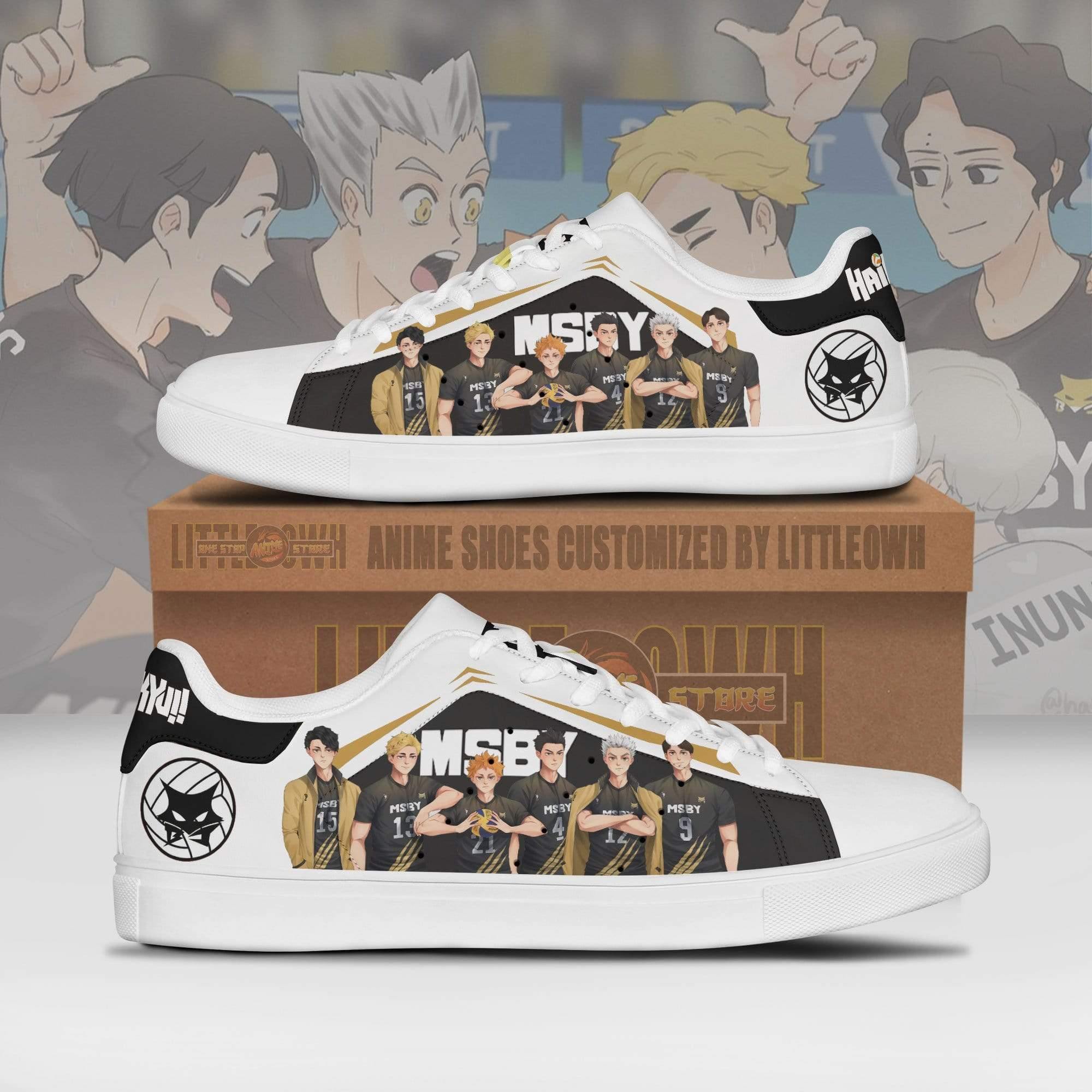 Msby Black Jackal Sneakers Custom Haikyuu!! Anime Skate Shoes