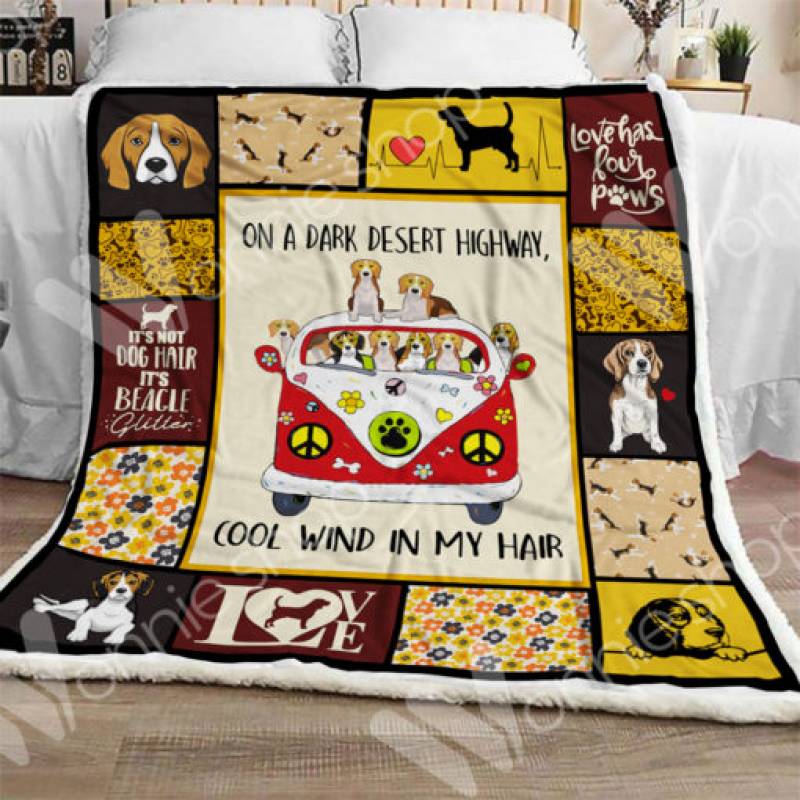 Beagle Dog Sherpa Blanket OCT1401 82O34